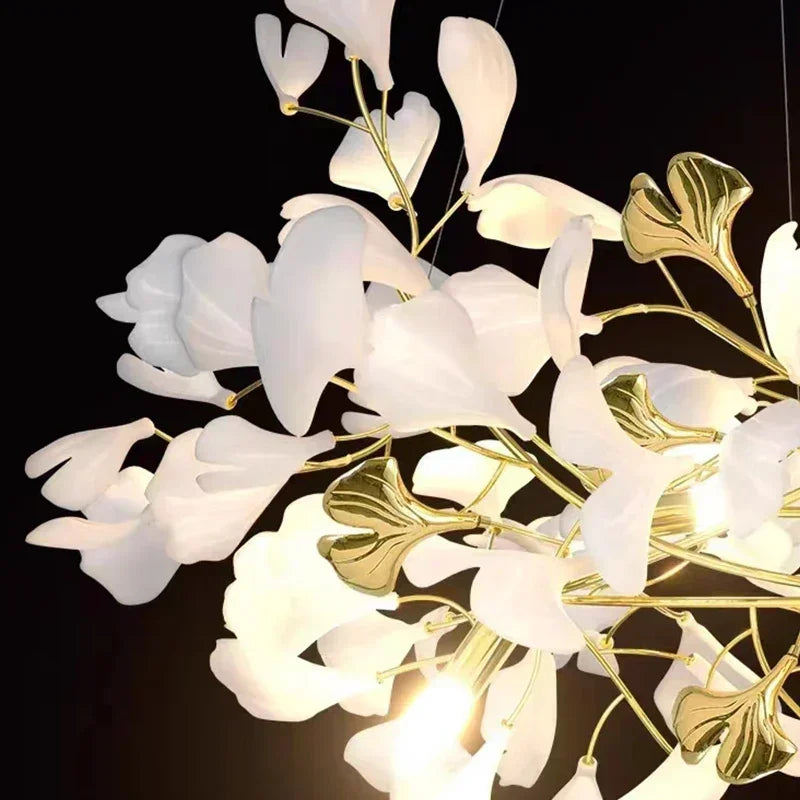 Modern Nordic Flower Leaf Chandelier Pendant Lamp