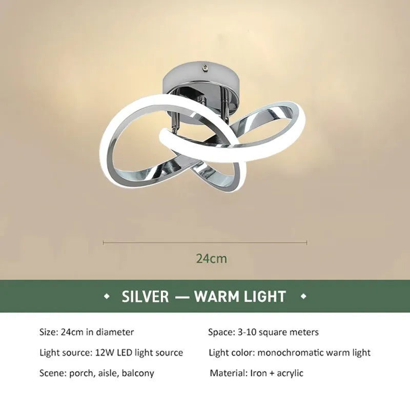 Moderne minimalistische LED-Deckenleuchte in Kreis-Abfangform