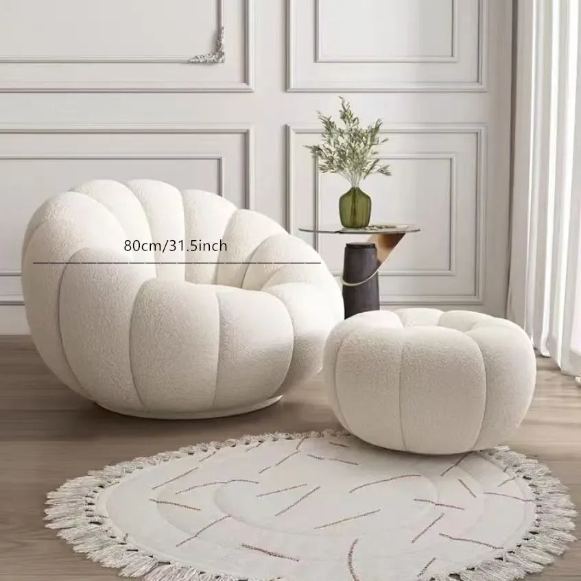 Sillón nórdico perezoso con forma de nube de calabaza 