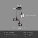Nordic Glass Smoke Hanging Modern Pendant Lamp