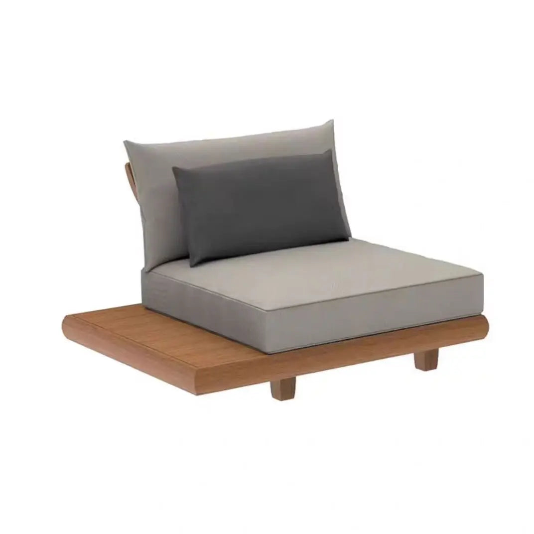 Wood Waterproof Outdoor L Shaped Modular Sofa