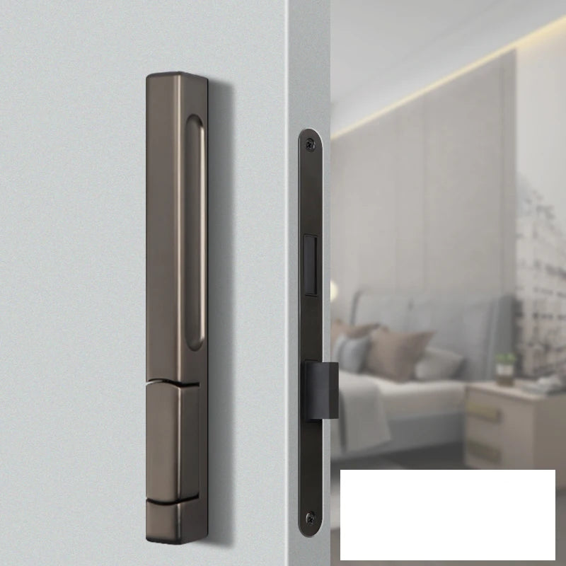Invisible Sizzle Handle Single Side Door Lock - Gun Gray / 55mm