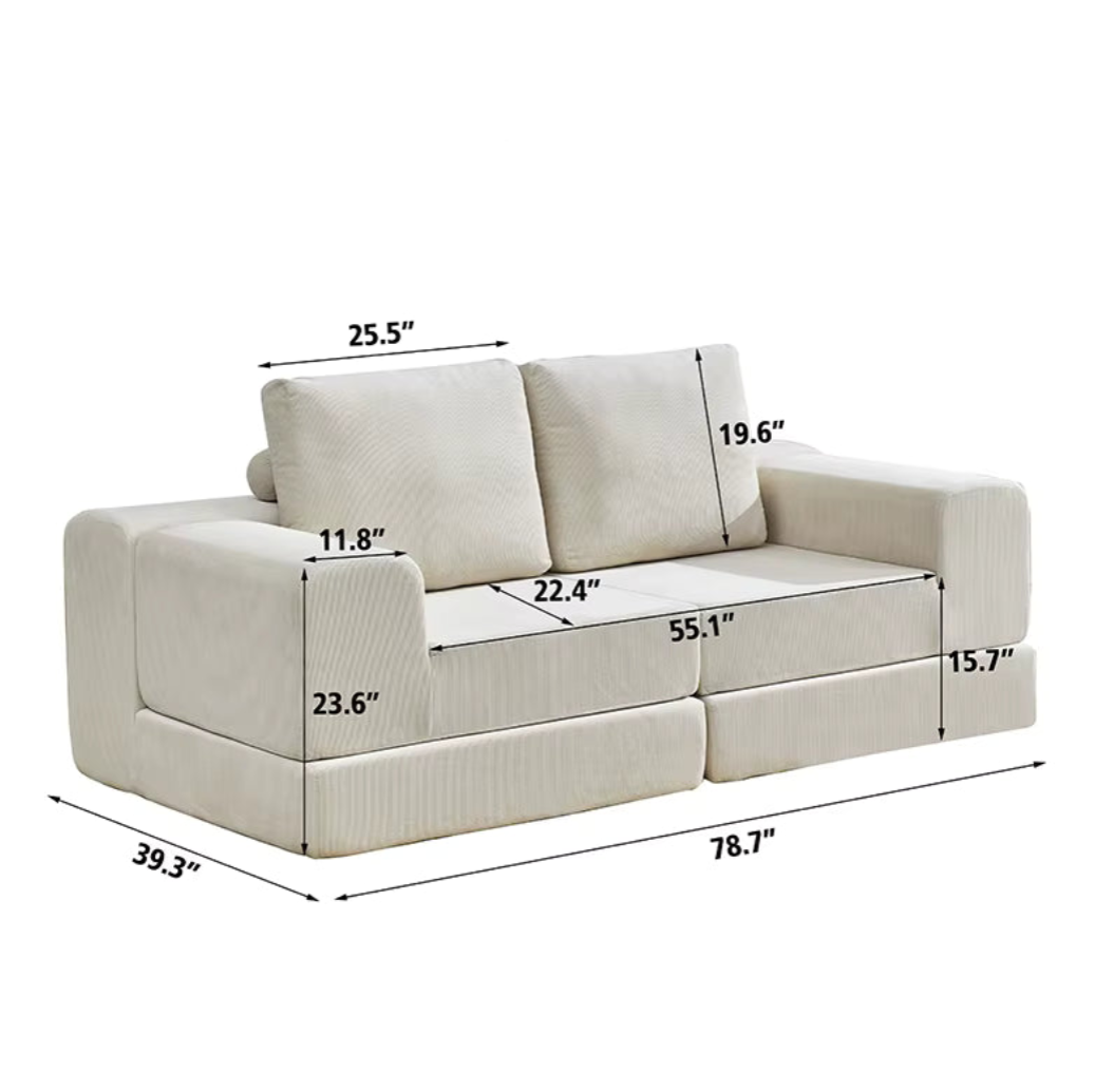Modern Sectional Modular Compressed Sofa Bed