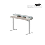 Electric Standing Desk Glass Top Double Drawer Eufaula