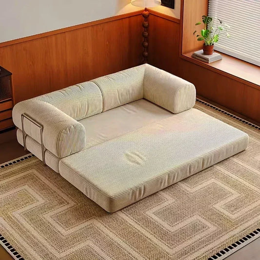 Minimalist Corduroy Foldable Bed Sofa