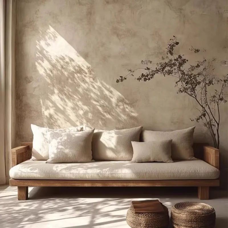 Wooden Minimalist Corner Outdoor Sofa Set
