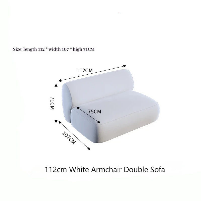 Sectional Minimalist Curved Modular Table Sofa Set