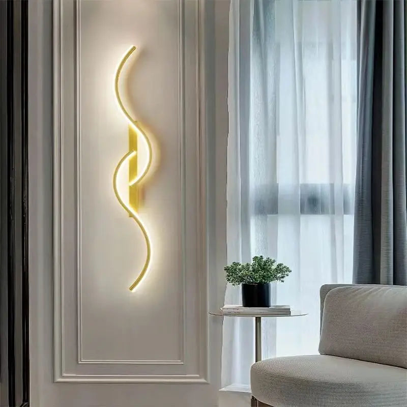 Moderne LED-Wandleuchte, minimalistisches LED-Licht, Schlafzimmer, Nachttisch, lange Streifen, Wandleuchten, Wohnzimmer, Heim, Innenbeleuchtung
