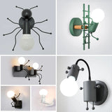 Moderne LED-Wandleuchte im nordischen Cartoon-Stil