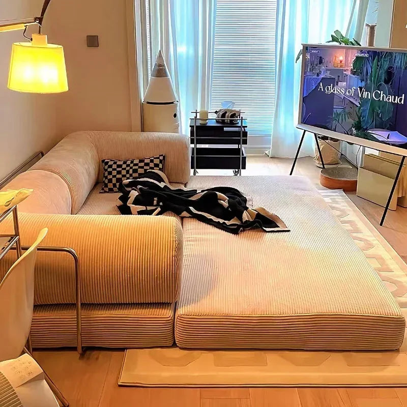 Vacuum Compression Corduroy Bed Foldable Sofa