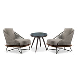 Nordic Outdoor Garden Wooden Rattan Sofa Set