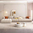 Minimalist Modern Cloud Puff L Shaped Sectional Sofa