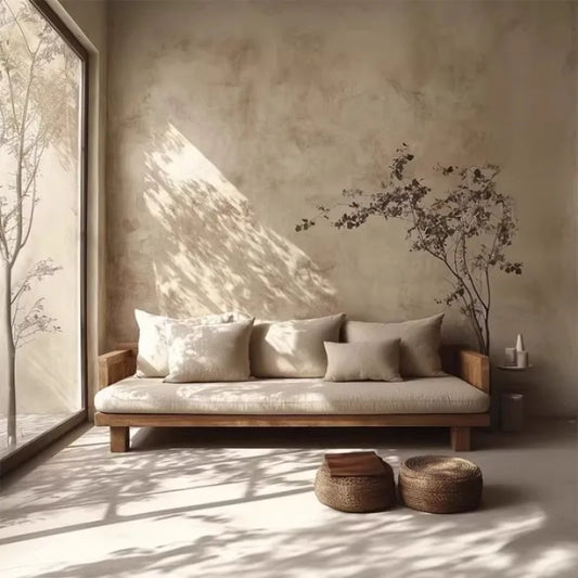 Wooden Minimalist Corner Outdoor Sofa Set
