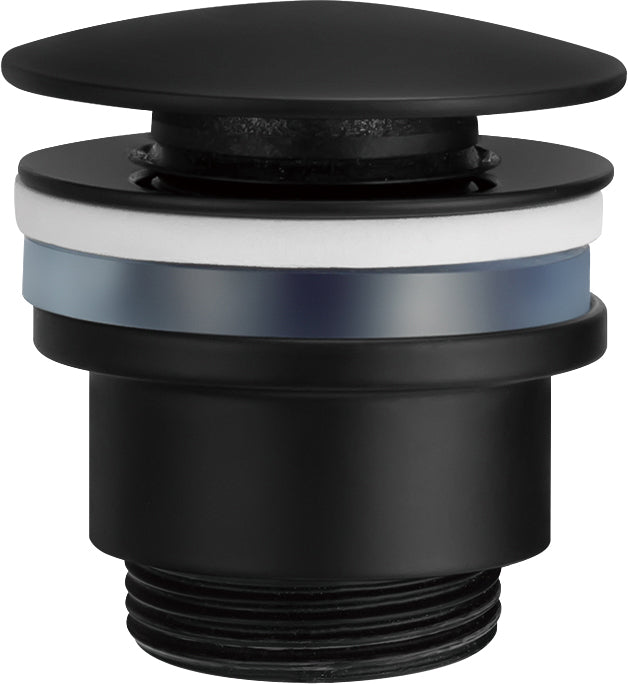 Matte Black Click-Clack Valve for Bathroom Sinks, view 2
