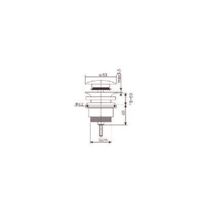 Champagne Click-Clack Valve for Bathroom Sink, view 3