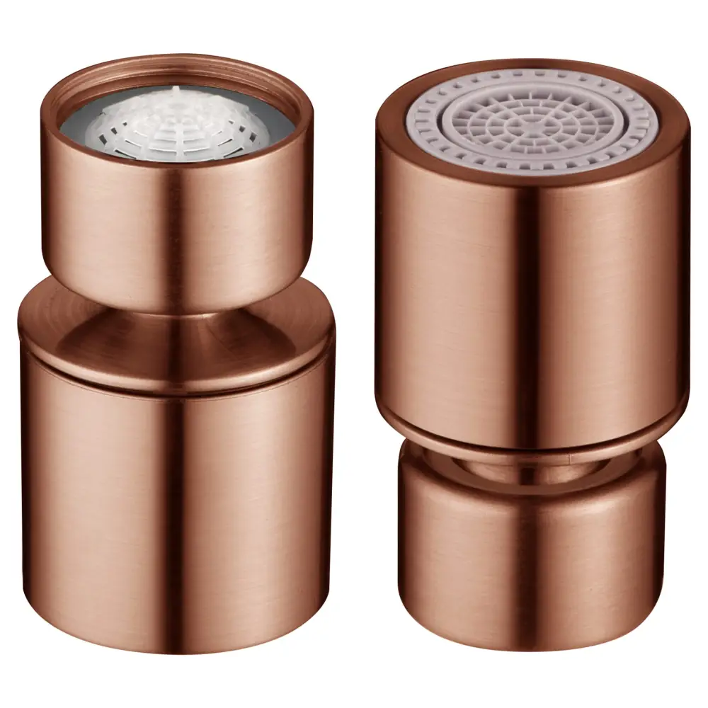 Aireador Rótula M22H De Cocina Dos Funciones Acabado Oro Rosa Cepillado - Bathroom Product