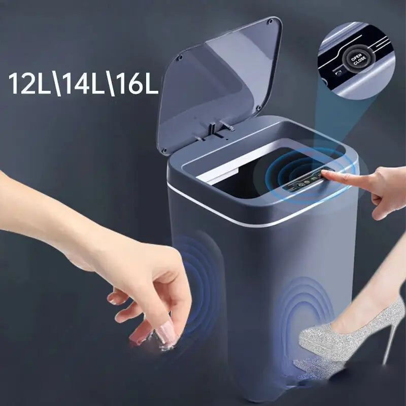 Automatic Multifunction Electric Touch Smart Trash - Trash