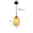 Bamboo Chandelier Pendant Wood Ceiling Lamp - Wood - 15 x 18 cm / White light - Ceiling Lamp