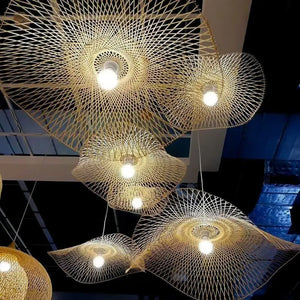 Bamboo Woven Wicker Chandeliers Pendant Lights - Pendant Lamp