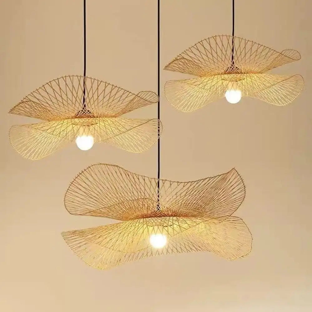 Bamboo Woven Wicker Chandeliers Pendant Lights - Pendant Lamp