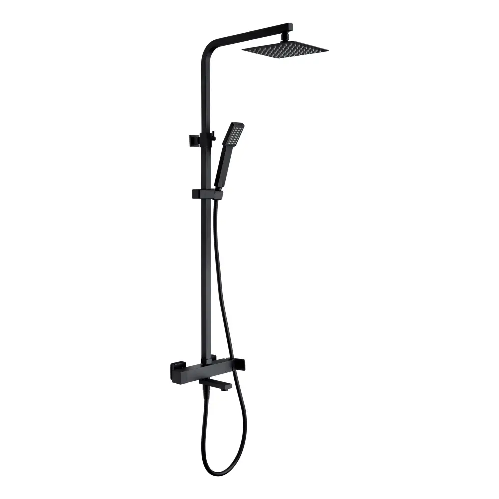 Conjunto De Bañera Monomando Fiyi Negro Mate