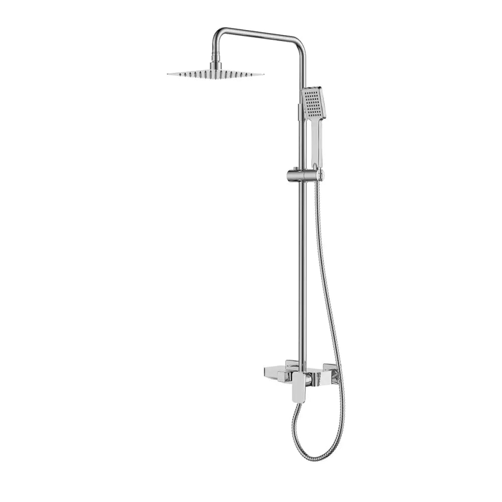Chrome single lever modern bathtub faucet with sleek minimalist design