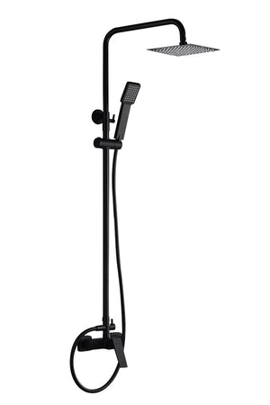 Matte Black Single Handle Shower Set Modern Design, view 2