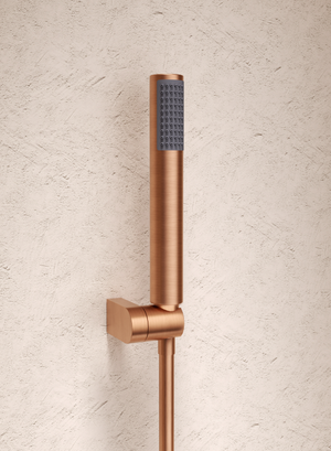 Génova Brushed Nickel Single Lever Shower Kit, handle detail