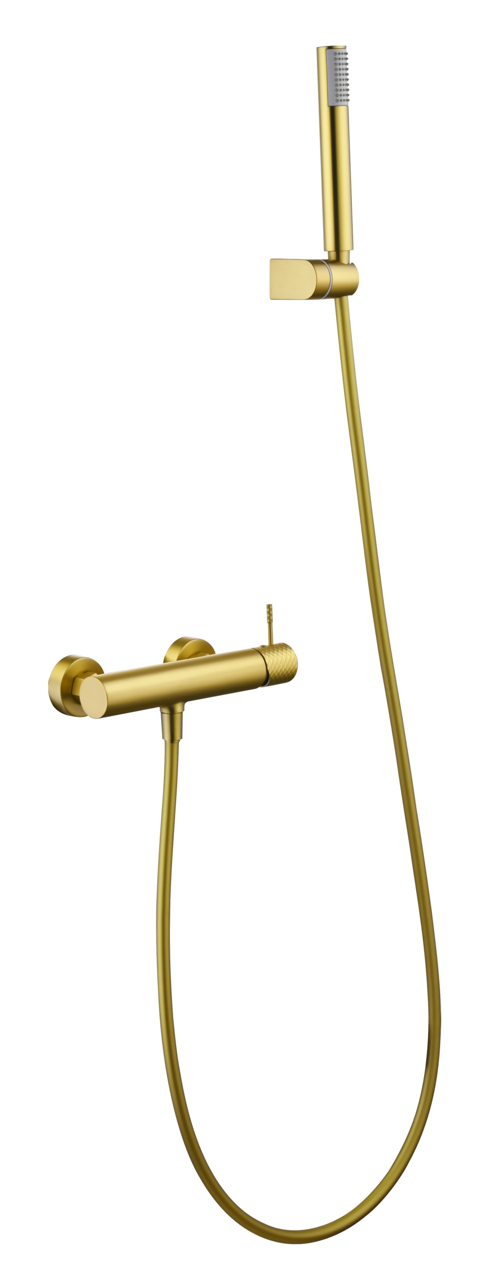 Génova Brushed Gold Single Lever Shower Kit, main product view