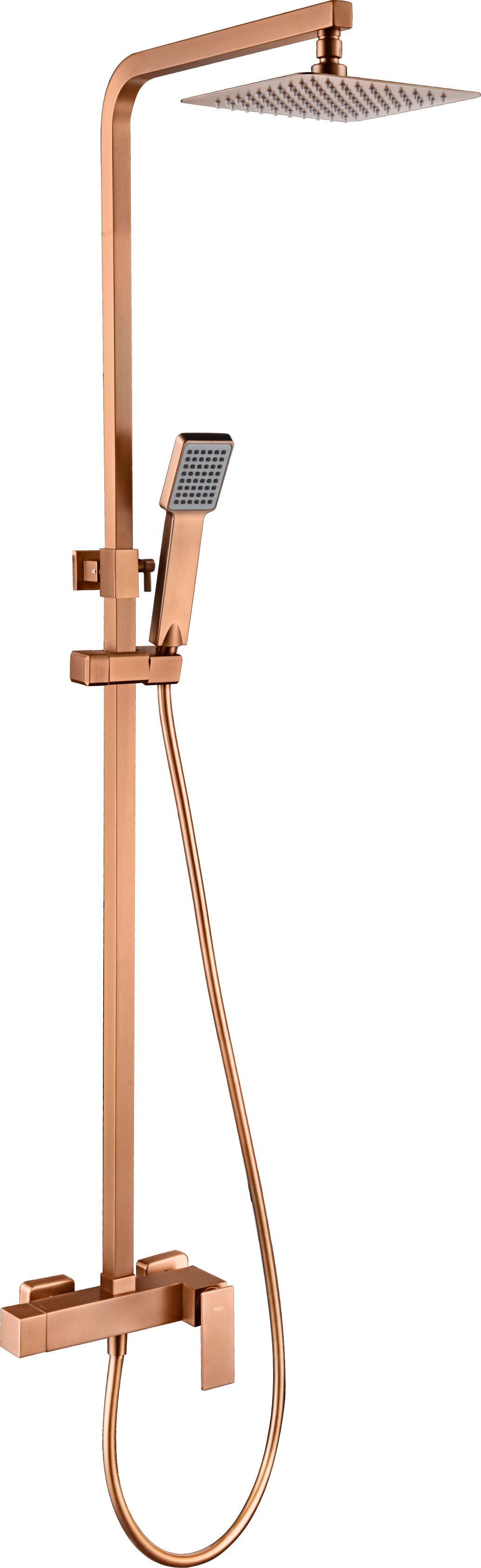 Brushed Rose Gold Single Handle Shower Set, view 2