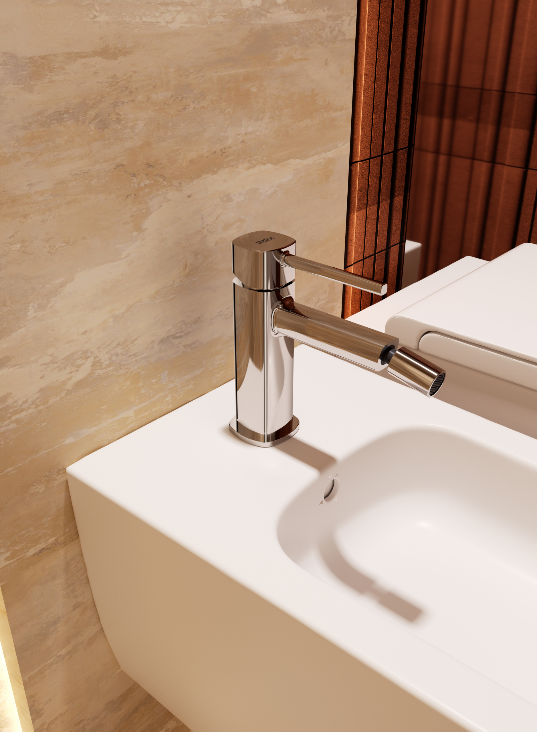 Toscana Brushed Nickel Single Lever Basin Mixer, view 3