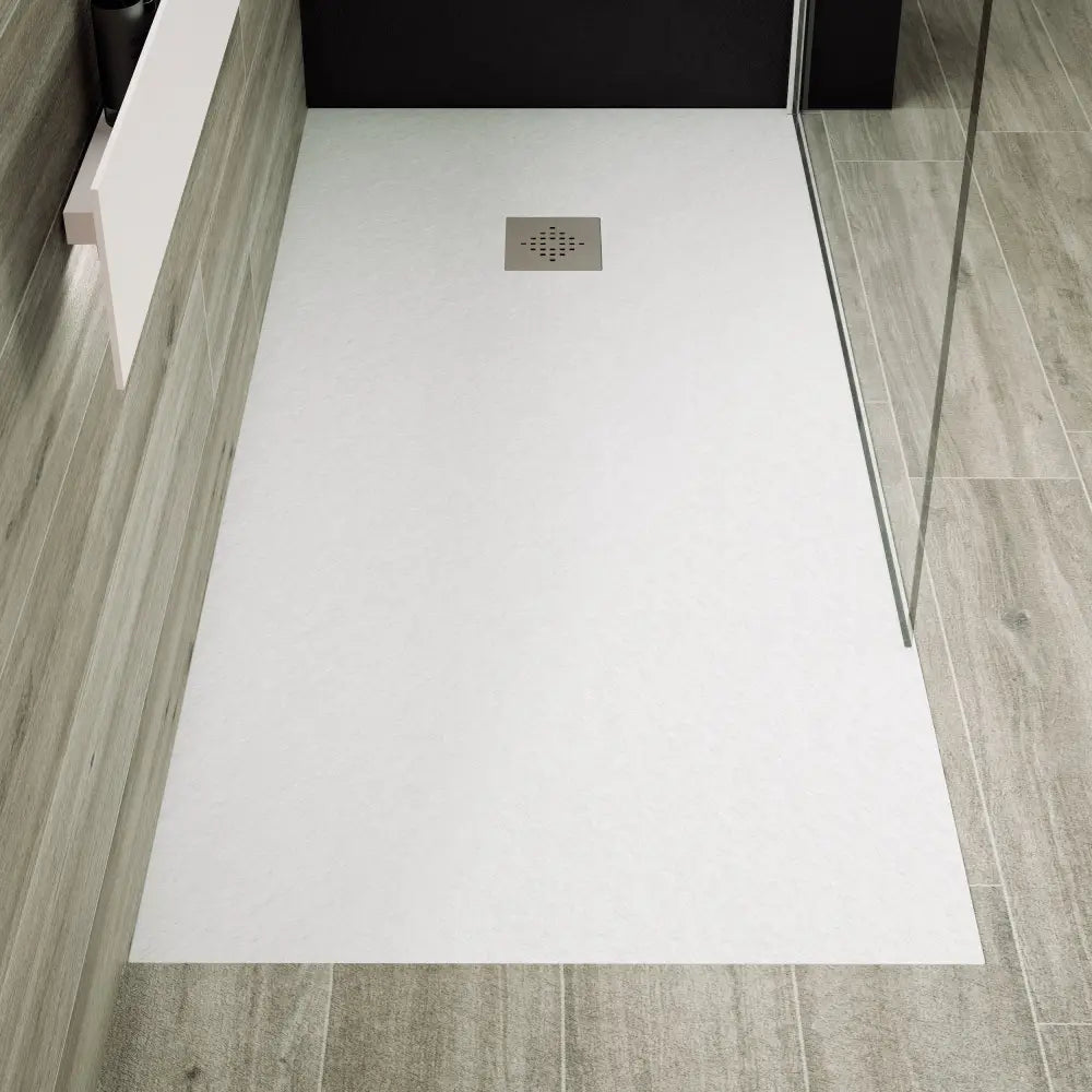 Bela Premium White Shower Tray Slate Texture - 70x70 cm - Platos de ducha