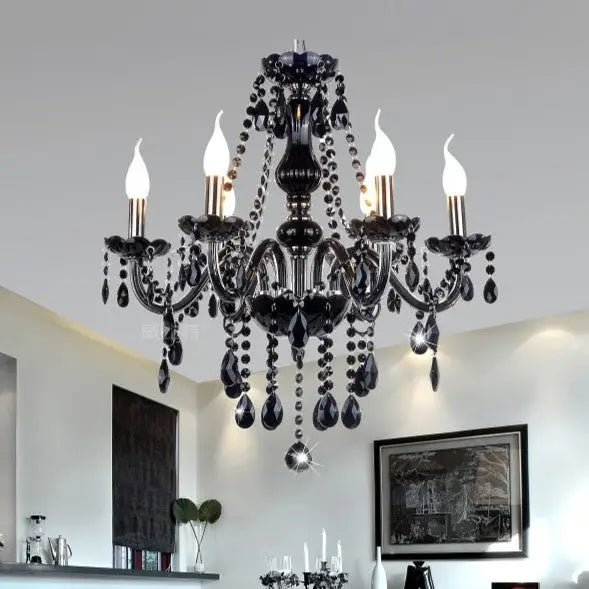 Black Crystal Tears Chandelier Lamp - Chandelier