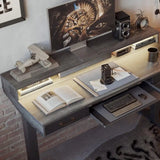 Brooklyn A led electric Standing Desk With Drawers - Desk > Standing Desk