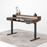 Brooklyn A led electric Standing Desk With Drawers and Keyboard