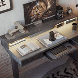Brooklyn LED Electric Standing Desk with Drawers and Keyboard