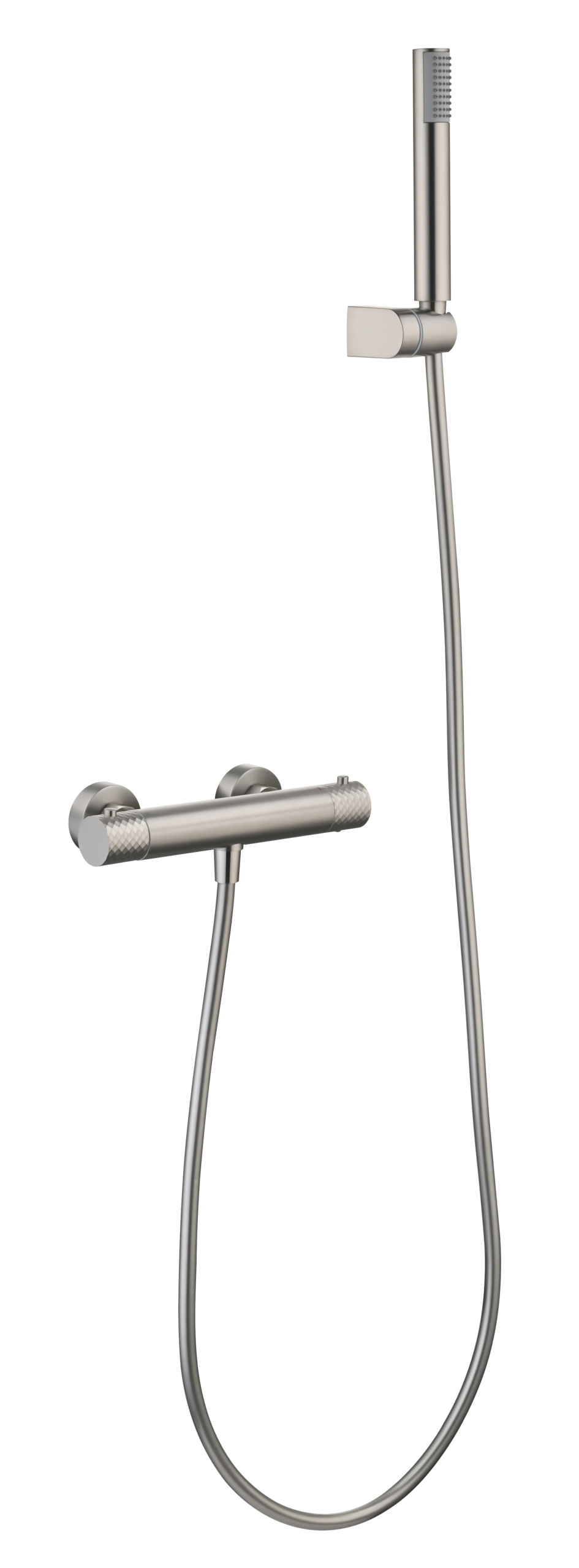 Génova Brushed Nickel Thermostatic Shower Kit, main product view