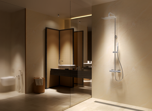 Toscana Brushed Nickel Thermostatic Shower Set, view 3
