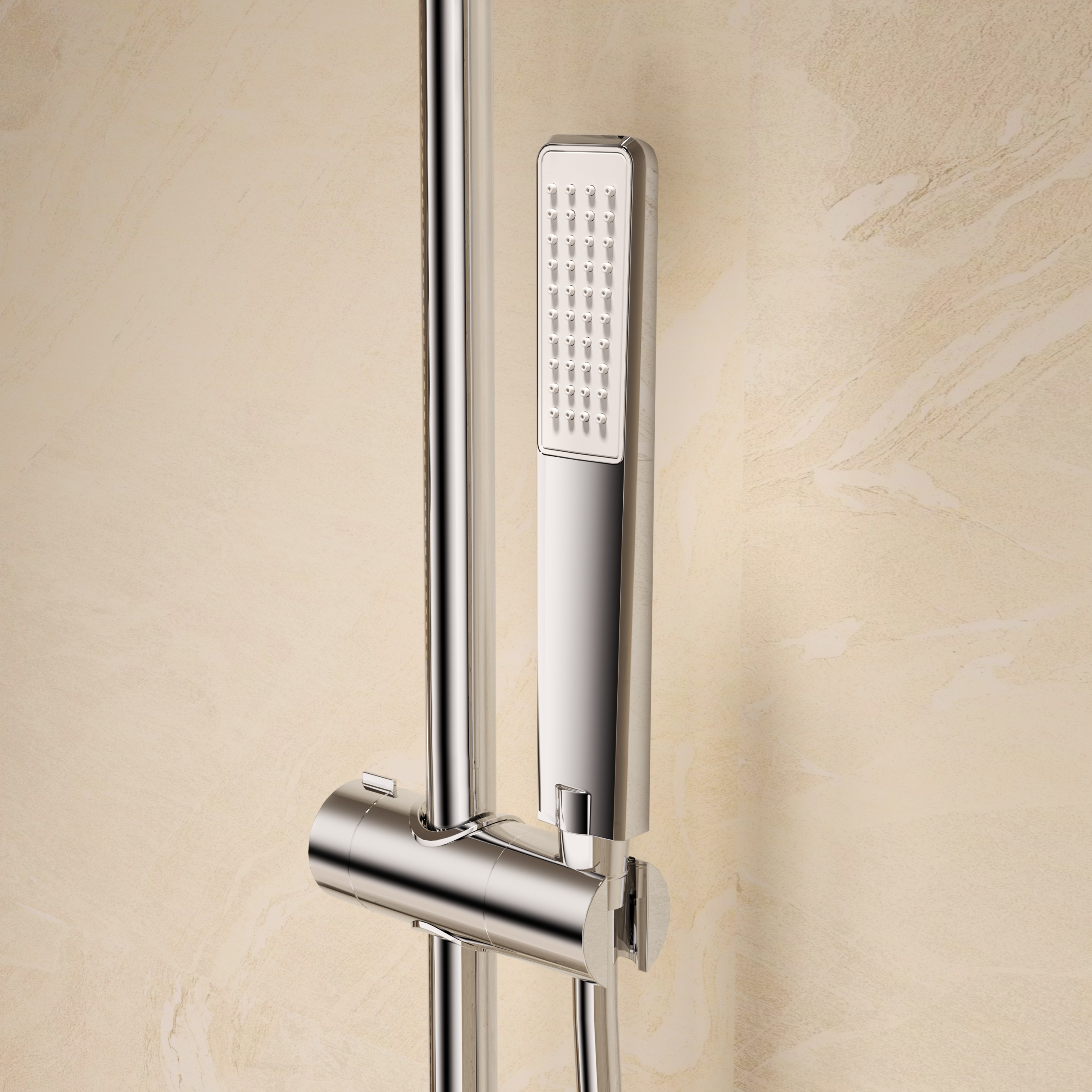 Toscana Brushed Nickel Thermostatic Shower Set, view 6