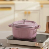 Cast Iron Enamel Uncoated Lid Stew Pot - Cookware set