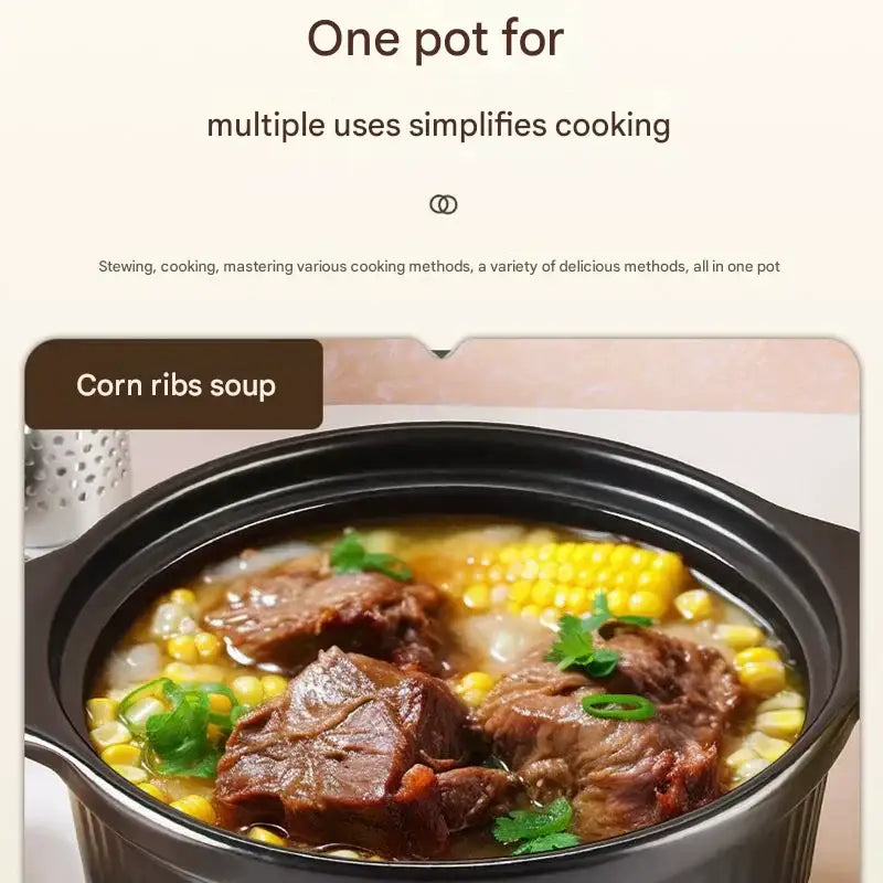 Ceramic Casserole Large Capacity Stone Stew Pot - Cookware set