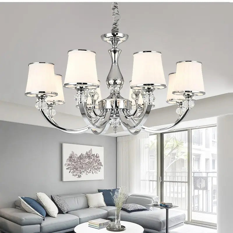 Chrome Modern Chandelier Lights Lamp - 6 Lights chandelier / Without bulbs - Chandelier