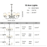 Chrome Modern Chandelier Lights Lamp - Chandelier