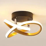 Circle Intercept Shape LED Modern Minimalist Ceiling Lights - Gold / Tricolor light - Ceiling Lamp