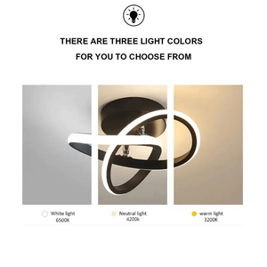 Circle Intercept Shape LED Modern Minimalist Ceiling Lights - Ceiling Lamp