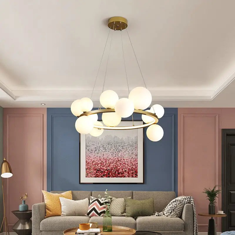 Clear Glass Bubble LED Chandelier Lamp - Ceiling Light