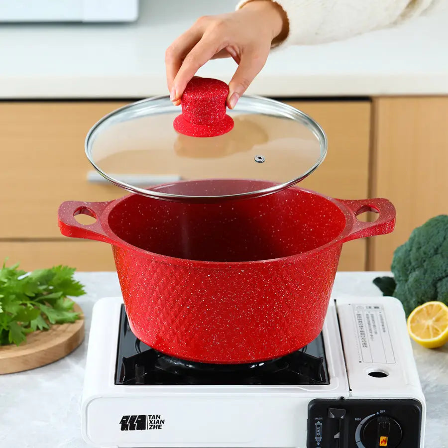 10 Piece Stone Aluminum Cast Non Stick Cookware Set - Cookware set