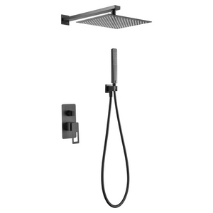 Matte Black Single Handle Built-in Shower Set, main product view