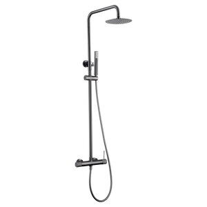 Gun Metal Single Handle Shower Set Modern Design, main product view