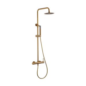 Monza Brushed Gold Single Handle Shower Set, main product view